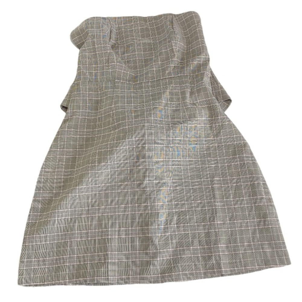 Showpo. Strapless Plaid Waist Tie Mini Dress‎